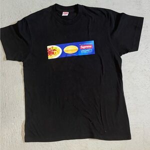 Supreme Spaghetti Black Tee w mens medium